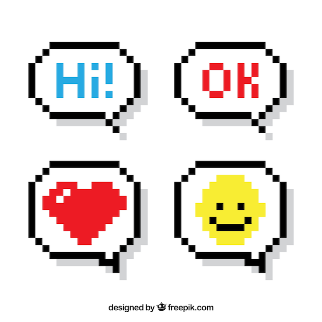 Set of speech bubbles with messages and icons Free Vector Set of speech bubbles with messages and icons Free Vector