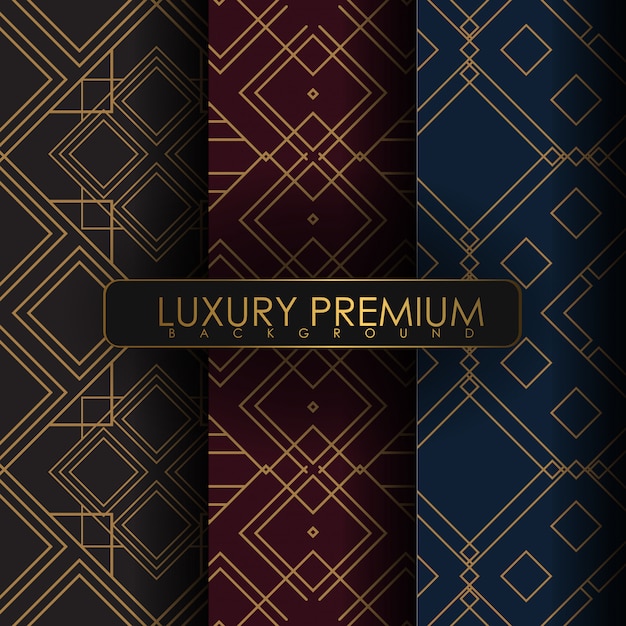 Set of ornament seamless pattern Premium Vector