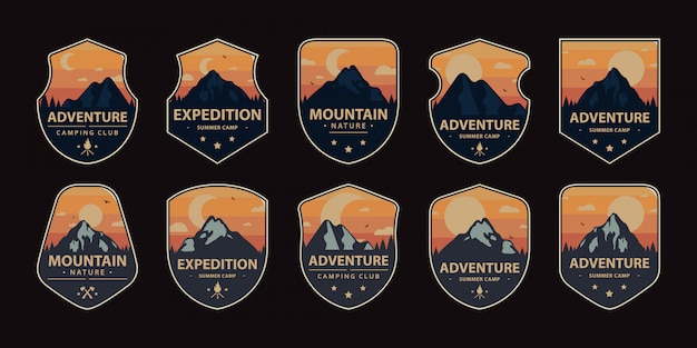 Download Free Set Outdoor Camping Badge Emblem Logo Vector Illustration Premium Vector Use our free logo maker to create a logo and build your brand. Put your logo on business cards, promotional products, or your website for brand visibility.