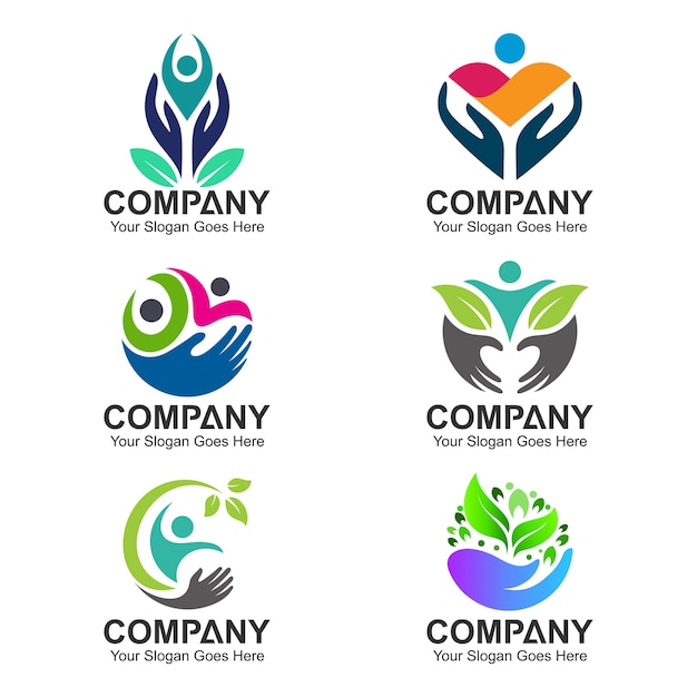 Download Free Set Of People Health And Care Logo Premium Vector Use our free logo maker to create a logo and build your brand. Put your logo on business cards, promotional products, or your website for brand visibility.