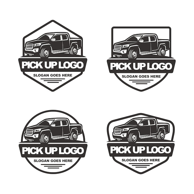 Download Free Set Of Pick Up Car Logo Template Premium Vector Use our free logo maker to create a logo and build your brand. Put your logo on business cards, promotional products, or your website for brand visibility.