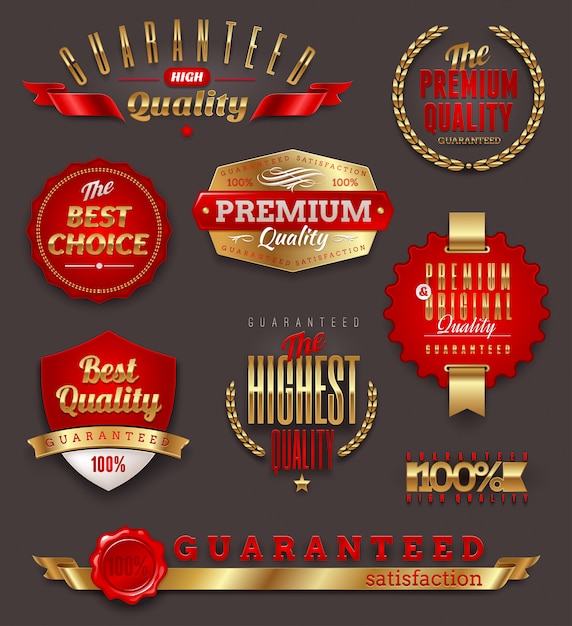 Download Free Set Of Premium Quality Labels And Emblems Premium Vector Use our free logo maker to create a logo and build your brand. Put your logo on business cards, promotional products, or your website for brand visibility.