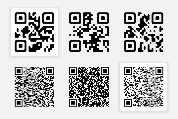 Premium Vector | Set of qr codes for your design