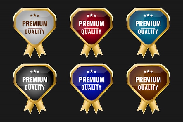 Premium Vector | Set of quality labels