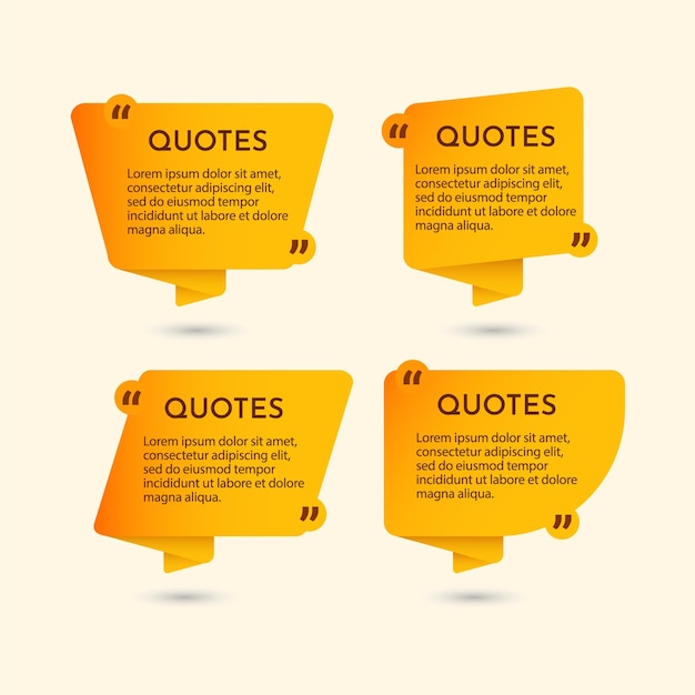Premium Vector | Set quotes background template.