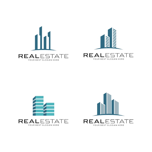 Download Free Set Of Real Estate Logo Building And Construction Premium Vector Use our free logo maker to create a logo and build your brand. Put your logo on business cards, promotional products, or your website for brand visibility.