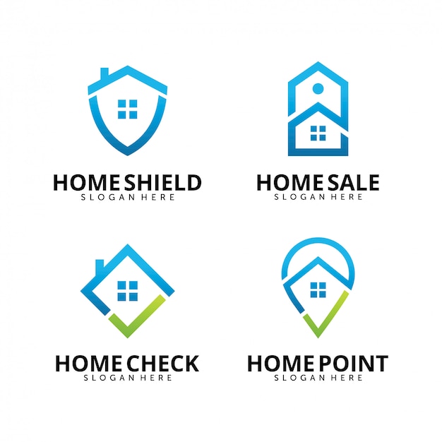 Download Free Set Of Real Estate Logo Design Template Premium Vector Use our free logo maker to create a logo and build your brand. Put your logo on business cards, promotional products, or your website for brand visibility.