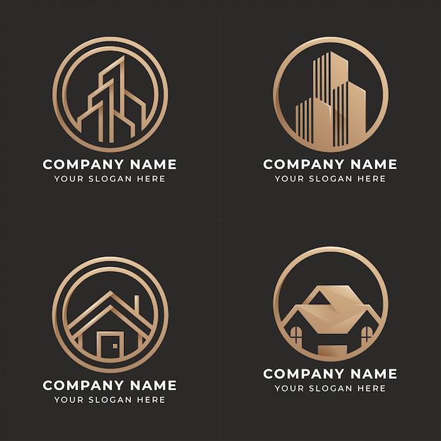 Download Free Set Of Real Estate Logo Design Premium Vector Use our free logo maker to create a logo and build your brand. Put your logo on business cards, promotional products, or your website for brand visibility.