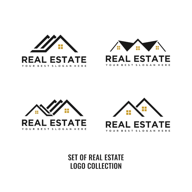 Set of real estate logo Premium Vector