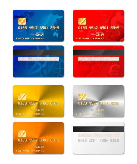 Download Free Set Of Realistic Credit Cards From Both Sides In Different Designs Use our free logo maker to create a logo and build your brand. Put your logo on business cards, promotional products, or your website for brand visibility.
