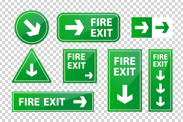 Download Free Set Of Realistic Isolated Fire Exit Sign For Decoration And Use our free logo maker to create a logo and build your brand. Put your logo on business cards, promotional products, or your website for brand visibility.