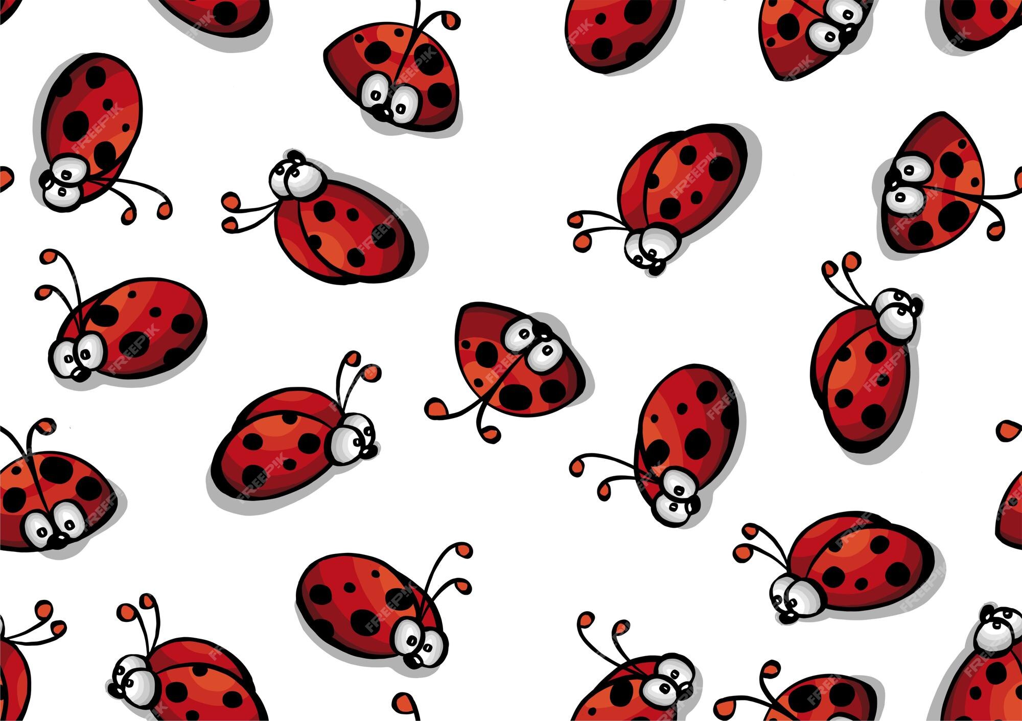 Premium Vector | Set of red ladybug isolated on white. illustration ...