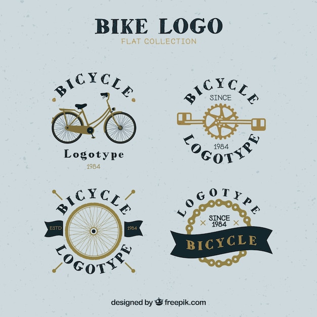 Download Free Set Of Retro Bicycle Logos Free Vector Use our free logo maker to create a logo and build your brand. Put your logo on business cards, promotional products, or your website for brand visibility.