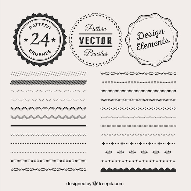 Download Set of retro dividers Vector | Free Download