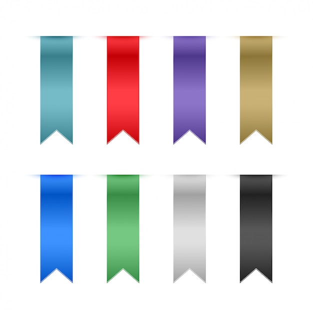 Free Vector Set Of Ribbons Elements