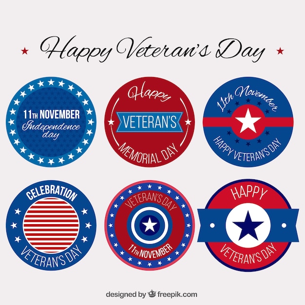 free-vector-set-of-round-badges-for-veterans-day