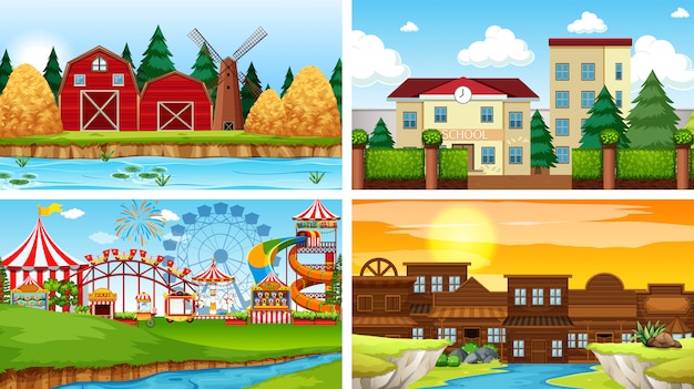 Png Clipart Clip Art Rural School In Tree Setting