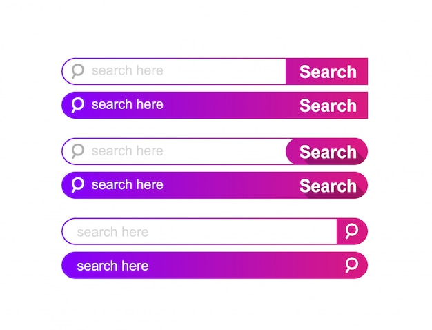 Set of search bar ui template Premium Vector