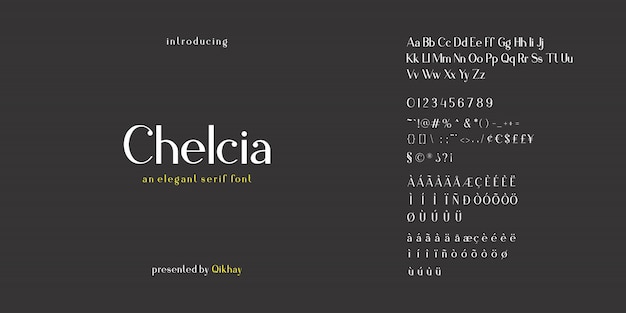 Premium Vector Set Of Serif Alphabet Font