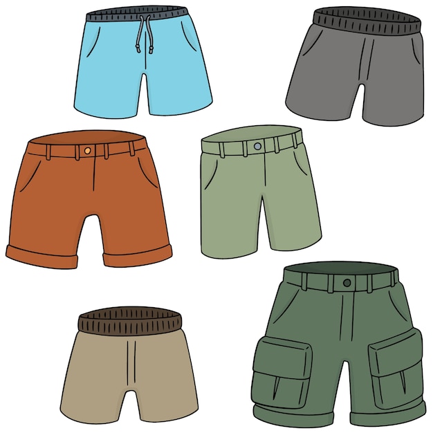 Premium Vector | Set of shorts