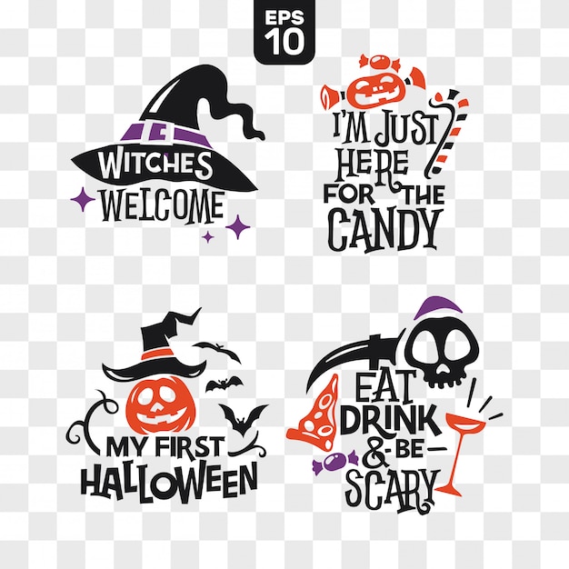 Download Free Set Of Silhouettes Halloween Icons With Quote For Party Decoration Use our free logo maker to create a logo and build your brand. Put your logo on business cards, promotional products, or your website for brand visibility.