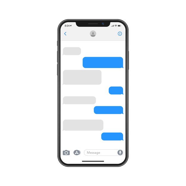Set of smartphone conversation dialog Premium Vector