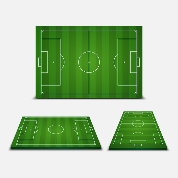 Premium Vector Set Of Soccer Field Vector Illustration