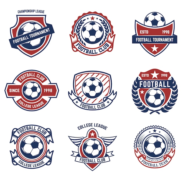 Download Free Set Of Soccer Football Emblems Element For Logo Label Emblem Use our free logo maker to create a logo and build your brand. Put your logo on business cards, promotional products, or your website for brand visibility.