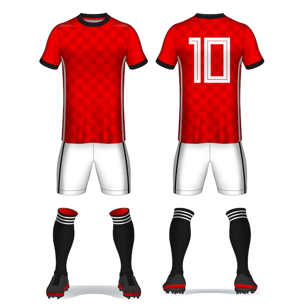 Premium Vector | Set of soccer kit