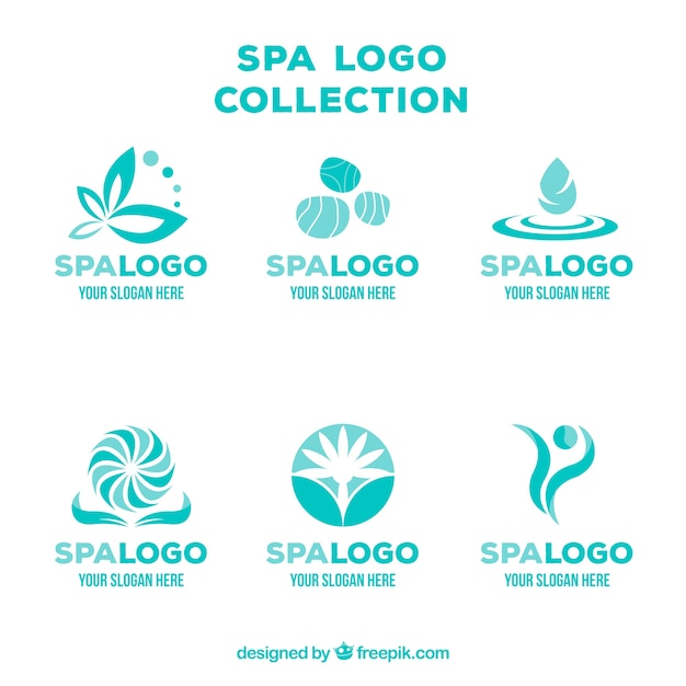 Download Free Download Free Set Of Spa Center Logos In Flat Style Vector Freepik Use our free logo maker to create a logo and build your brand. Put your logo on business cards, promotional products, or your website for brand visibility.