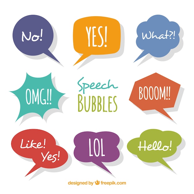 speech bubble word meaning