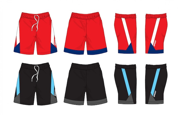 Premium Vector | Set of sport shorts design.