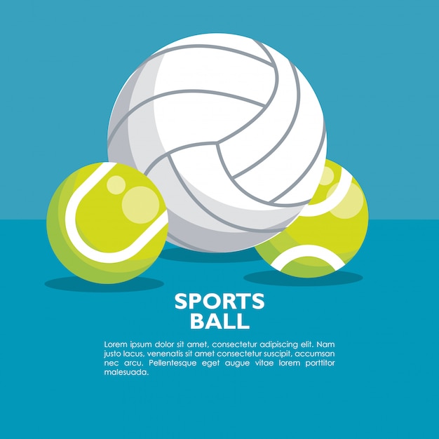 Premium Vector | Set of sports balls banner