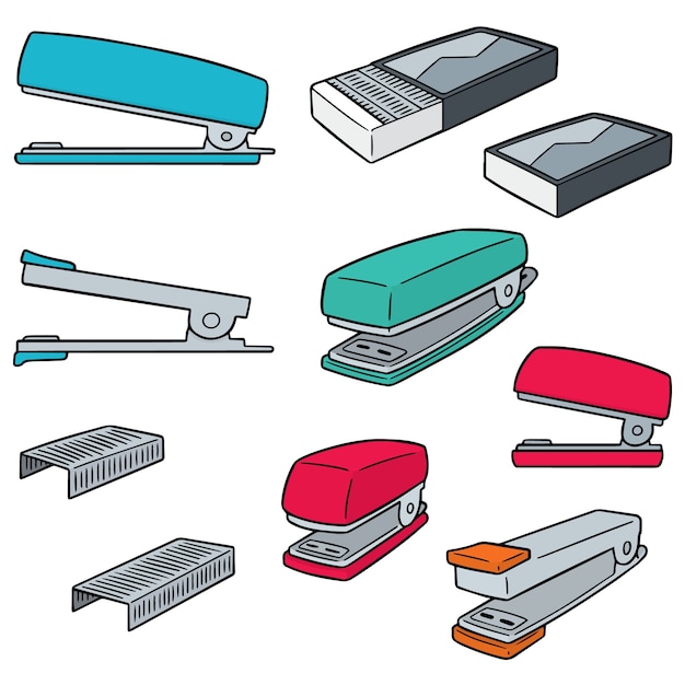 Set of stapler | Premium Vector