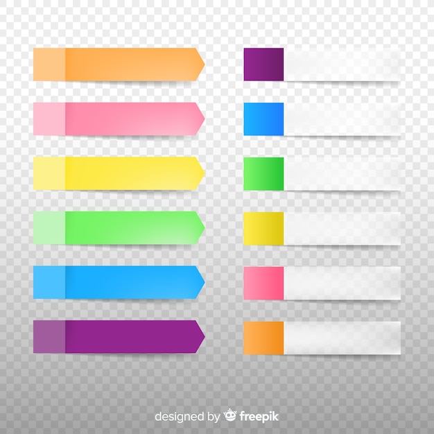 different sticky notes