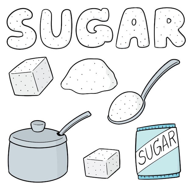 Premium Vector Set of sugar