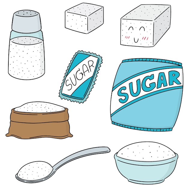 Premium Vector Set of sugar