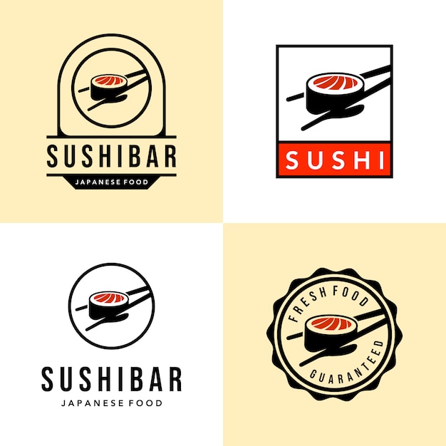 Download Free Set Of Sushi Japanese Food Vintage Logo Premium Vector Use our free logo maker to create a logo and build your brand. Put your logo on business cards, promotional products, or your website for brand visibility.