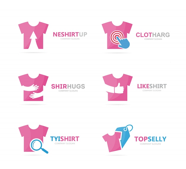 Download Free Set Of T Shirt Logo Combination Garment And Cloth Logotype Design Use our free logo maker to create a logo and build your brand. Put your logo on business cards, promotional products, or your website for brand visibility.