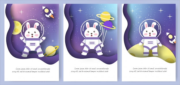 Download Free Set Of Template Cards With Cute Rabbits In Galaxy Background Use our free logo maker to create a logo and build your brand. Put your logo on business cards, promotional products, or your website for brand visibility.