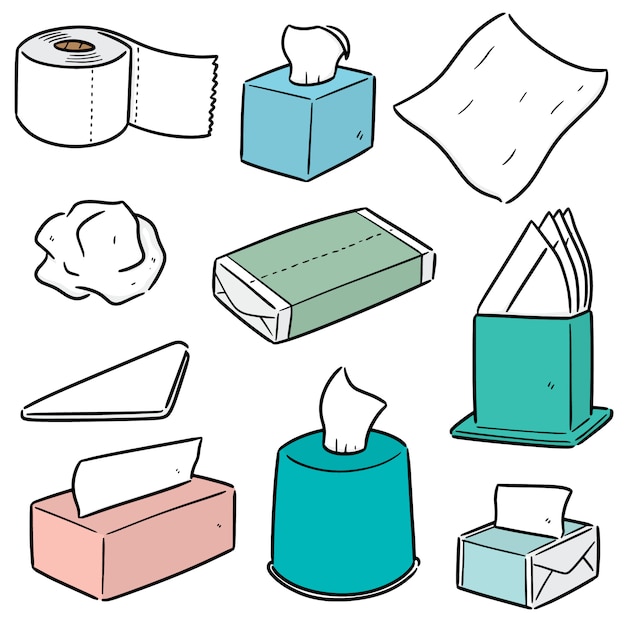 Set of tissue papers | Premium Vector