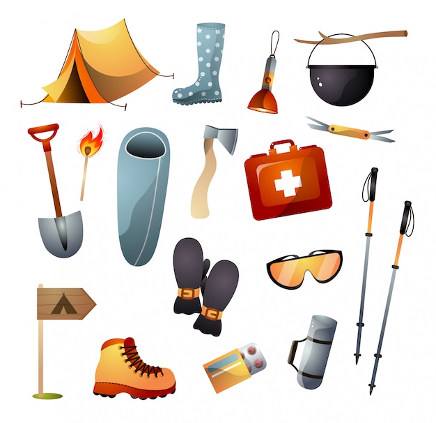 tools and equipment in hiking