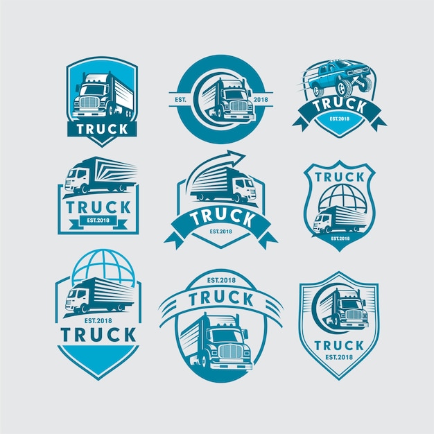 Download Free Set Of Truck Logo Template Premium Vector Use our free logo maker to create a logo and build your brand. Put your logo on business cards, promotional products, or your website for brand visibility.