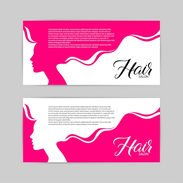 Premium Vector Set Of Two Beauty Salon Template Card