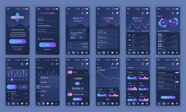 Mobile App Ui Ux Design Templates Set Of Ui Ux Gui Screens Banking 