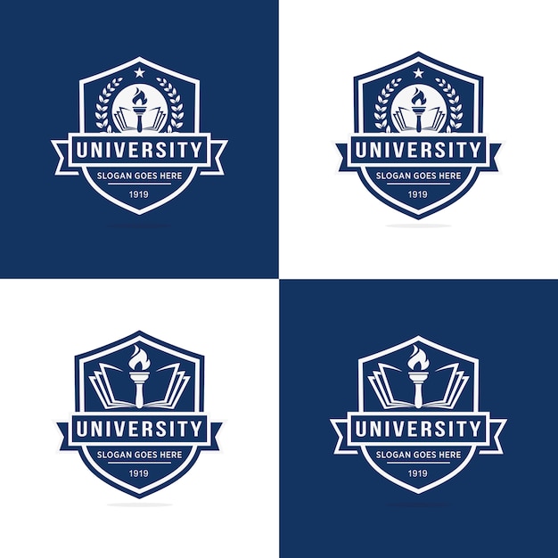 Set of university logo template Vector | Premium Download