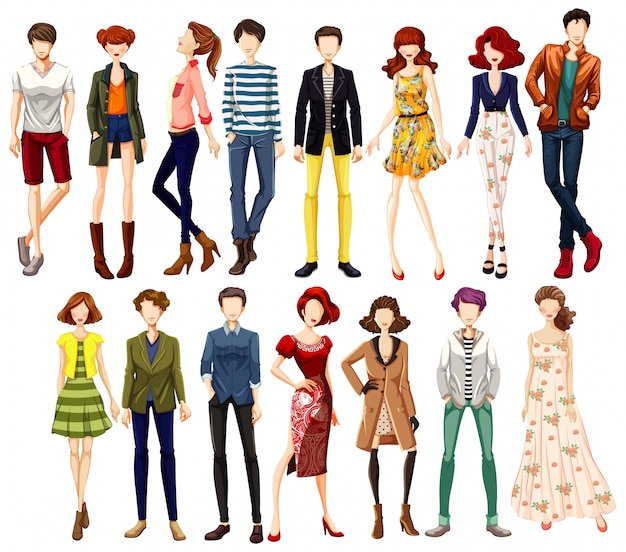 Free Vector | Set of urban people character