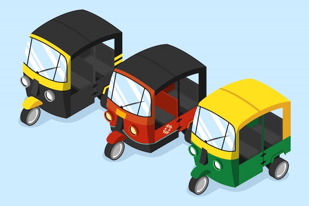 Premium Vector Set Of Various Auto Rickshaw