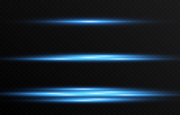 Premium Vector | Set of vector glowing lines horizontal glowing lines ...