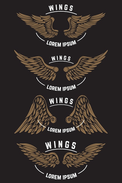 Download Free Set Of Vintage Emblem Templates With Wings Elements For Logo Use our free logo maker to create a logo and build your brand. Put your logo on business cards, promotional products, or your website for brand visibility.